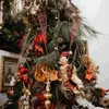 Fiori decorativi 5 pezzi rami di bacche di bacche d'albero di Natale Vase decorazione per la casa