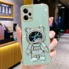 Xiaomi Poco X5 Pro 13Lite 13t Redmi Note 12 13 Pro 12s A1 12C 13CプレートグリッタースタンドカバーのQuicksand Astronut Phone Case