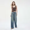 Édition étroite jeans de jambe large pour femmes printemps 2024 Nouveau pantalon mince élastique élastique haut de taille pantalon