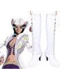 Nico Robin Cosplay Boots maßgeschneiderte weiße Stiefel Halloween Carnival Schuhe