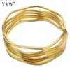 Bangle 7 -stcs/set fashioin roestvrijstalen armband voor vrouwen brede armbanden sieraden Romeinse stijl gouden roos sliver kleur bedel armbanden 24411