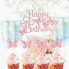 Decorações de aniversário de borboleta roxa de mesa de mesa de mesa de 1ª festa de aniversário garotas meninas chuveiro de bebê Baptismo Gênero Revelar suprimentos