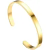 Pulseira europeia e americana simples cor de ouro liso de ouro aço inoxidável Bracelets de manguito para homens e mulheres Jóias de joalheria Bracelets 240411