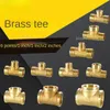 1/8" 1/4" 3/8" 1/2" BSP Tee Type Copper Fittings Water Oil Gas Adapter Pneumatic Plumbing Brass Pipe Fitting Male/Female Thread