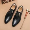 Scarpe casual Oxford maschile maschile Black appunti di business formale genuino in pelle