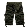 Shorts pour hommes Camouflage imprimement du genou Longueur multiples multiples