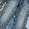 Jeans masculin Blue Selvedge Denim pour hommes Panton de coton lavé lourd lourds