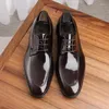 Chaussures habillées cuir formel polyvalent avec dentelle avant en haut à basse coupe véritable couture de derby à la main pour hommes