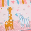 Rainbow och Girrafe Design 3st Baby Bedding Set inklusive tröstens spjälsark Crib kjol för Baby Girl Born Gift 240328