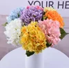 DHL Hydrangea de seda artificial Big Flower 75quot Buquê de flor de casamento branco falso para a mesa Decorações de peças de mesa 19COL8446391