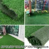 Tapis de gazon artificiel pp + pe vert faux jardin synthétique paysage pelouse tapis 50 * 50cm 50 * 100cm 100 * 100cm 100 * 200cm