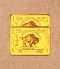 Autres arts et artisanat 1 oz 24 km plaqué United States Buffalo Gold Bar Bullion Coin Collection1831240