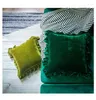 Yastık 43x43cm Saf Renk Işık Lüks Kadife Çırpılmış Yastık Kılıfı Kapak Dekoratif Kanepe Frill Backrest