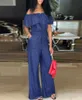 Hirigin dames dames casual overalls bodycon jumpsuit jean denim romper broek broek plus maat m4xl9968865