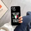 Flag Italy Telefonfodral för iPhone 14 13 Pro Max 12 XR X XS Mini 6 6S 7 8 Plus SE 2020 2022 Högkvalitativ mobiltelefontillbehör