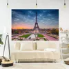 Paris Eiffel Tower Sofa Blanket Yoga Mat Architecture française Tapestry Aestry Arestry Arestry ou salon décorations