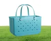 Femme étanche Eva Tote Grand panier de magasinage Sacs Wasable Beach Silicone Bogg Sac Purse Eco Jelly Candy Lady Handbags1290085