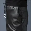 Herenbroek mannelijk dikke mager pu pantalons capris mannen waterdicht lederen fluweel slanke broek warme middenmotorfiets