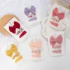 3pcs / lot broderie snap bébé fille poil de cheveux Clips de chute de fleur coréenne imprimé bobby hairpins doux mignon cheveux plains arcs coiffures