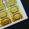 Gouden holografische sabotage stickers Garantie Void Laser Label beveiligingsafdichting met serienummer 2,5x1,5 cm lijmlabels 240411