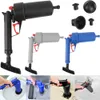 Luft Power Drain Blaster Gun High-Pressure Manual Sink Kolv för dusch badkar badrum toaletter rör muddring rena pumpverktyg