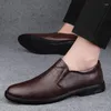 Casual Shoes Men Loafers 2024 Boat Flock Genuine Leather Comfy Slip-on Fashion Drive Footwear Autumn