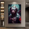 Anthro Creatures Art Poster Mist Werewolf Tiger King Master Panda Animal Wall Aesthetic Picture Printing Canvas Painting Home Decor