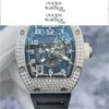 Projektant Mens Watch Luksusowa marka zegarek automatyczny superclone Ag Wg Shell Zewnętrzna strona pierścienia Pełna 18K Platinum TableCarbon Fibre Sapphire