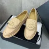 2024 Early Spring New Xiaoxiangfeng Lingplaid Lefu Women's Round Toe Thick Sole Single Deep Mouth One Step Small Leather Shoes