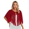 Weatin wituil con paciugnino canotta con cardigan fring in pizzo bolero scialle avvolge danza tops di spalline per ballare festa di nozze