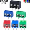 10/20/50pcs/로트 KF301-5.0-2p KF301-3P KF301-4P 피치 5.0mm 스트레이트 핀 2P 3P 3P 스크류 PCB 터미널 블록 커넥터 블루 그린