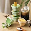 Eiswürfelformen Food Grade Silikon Eisschimmelschub mit Eis am Stiel Sticks DIY Jelly Pudding Sommer Ice Drink Ball Maker