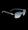 70 Off Online Store Buffalo Horn Sunglasses Rimless Square xury Designer White Black Buffs Sun Glasses Trendy Eyewear ga5143980