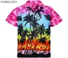 Camicie hawaiane stampate da uomo a palme da uomo a manica corta uomo estate casual uomini tropicali camicie aloha camicie da festa indossare abbigliamento chimica 3x c7164194