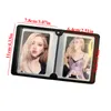 Album photo imprimé de 3 pouces Rose Square Hollow Photocard Holder Kpop Card Binder Collectez les étoiles de livres Case de stockage photo 40 grilles