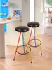 Memphis Bar Stand High Feet Stool Kitchen Hoge Stool Ins Middle Ages Front Descy Designer Eetstoel Simple Restaurant Bar Chai