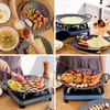 3SIZES GRILL PAN BACK RATER PANS Non-Stick BBQ GRILL PAN INDUKTIONSKOK för utomhuscamping Cookware Bakeware Kitchen Tools 240403