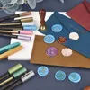 Metalik Çok Renkli İşaretçi DIY Balmumu Sızdırmazlık Damga Kalıpları Öne Çıkarslar Öğrenci Kırtasiye Handmoce Scrapbooking Hediye Kartı