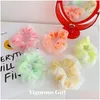 Accessoires de cheveux Ins Candy Color Girls Scrunchies Lace Fashion Kids Kids Hairbands For Head Bands B16874439627 Drop Livilor Baby Maternity OTRJ3