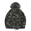 Veste de camouflage japonais manteaux à capuche couches rétro pour hommes à swets à swets à swets de vent lâche zipper