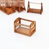 Party Decoration Doll House Mini Hollow houten frame Iron Mesh Storage Model Accessoires Miniature scene Dolls