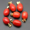 Natural Red Coral Pendant Sea Bamboo Oregelbundet utsökta för smycken som gör DIY -halsband örhängen Charms Handgjorda tillbehör 2cm