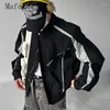 Herrenjacken Amerikaner Retro Patchwork kontrastierende Farbe modische lose lockere High Street Silhouette Jacke Männer Tops männliche Kleidung