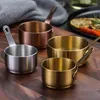 Cups Saucers 304 Stainless Steel Sauce Cup With Handle American Western Food Steak Salad Tableware Tomato Bucket Pot