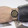 Wristwatches Gold Case Wristwatch Men Original Man Watch Wrist Unique Carnival Darts Fashion Quartz Individuality