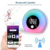 10W Bluetooth -högtalare Färg LED -nattljus med justerbar väckarklocka Display Musik Sleep Light 5.0 Bluetooth -högtalare