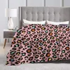 Blankets Colorful Leopard Print Seamless Pattern Bed Blanket Flannel Air Conditioning