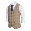 Gilet da uomo giubbotto da sposa abito slim cappotto a petrolio a petrolio singolo manicotto designer formale abito abiti da lavoro di lussuoso abbigliamento da lavoro