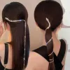 Banda completa de cabelo de cobra de strass para cabelos Mulheres compridas Tassel Crystal Farda de cabeceira Acessórios de casamento Jóias de cabelo