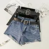 S5XL Denim Shorts Women Streetwear -Loch mit kurzer Femme High Taille Jeans lässig losen Beinbiker C7178 240411